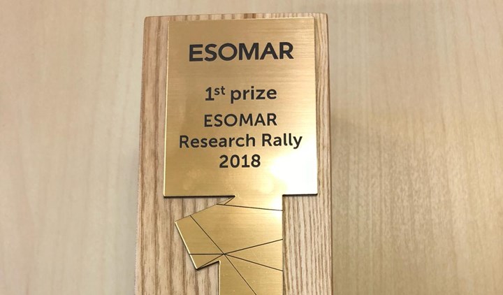 WINNING TEAM AT ESOMAR RESEARCH RALLY