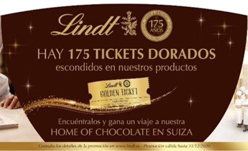Lindt cumple 175 años y esconde tickets dorados